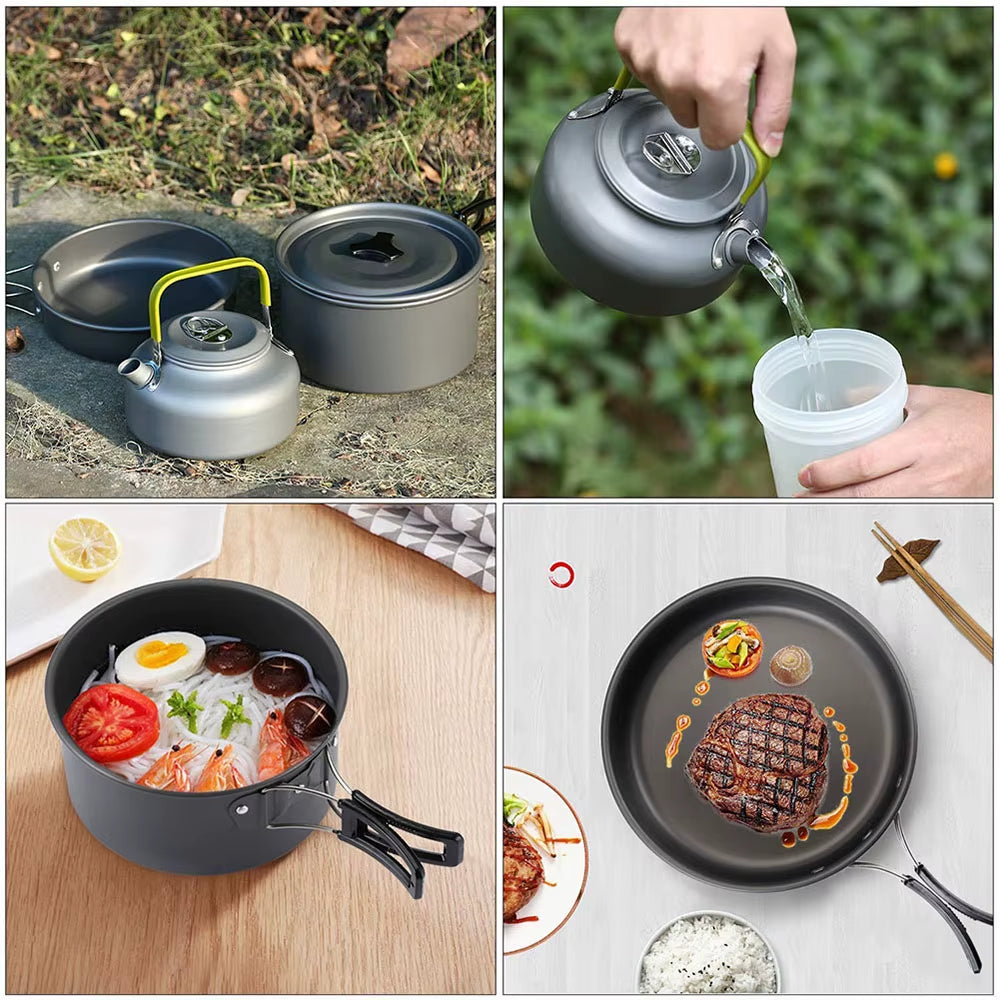 Set de Utensilios de Cocina para Camping Antiadherente